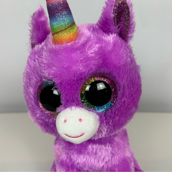 TY Silk Rosette Purple Unicorn 2021 - Picture 3 of 11